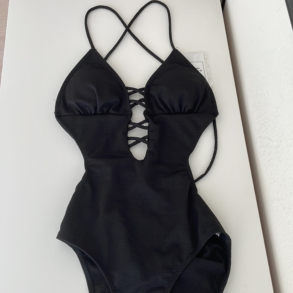 NEW Black One Piece Swimsuit
